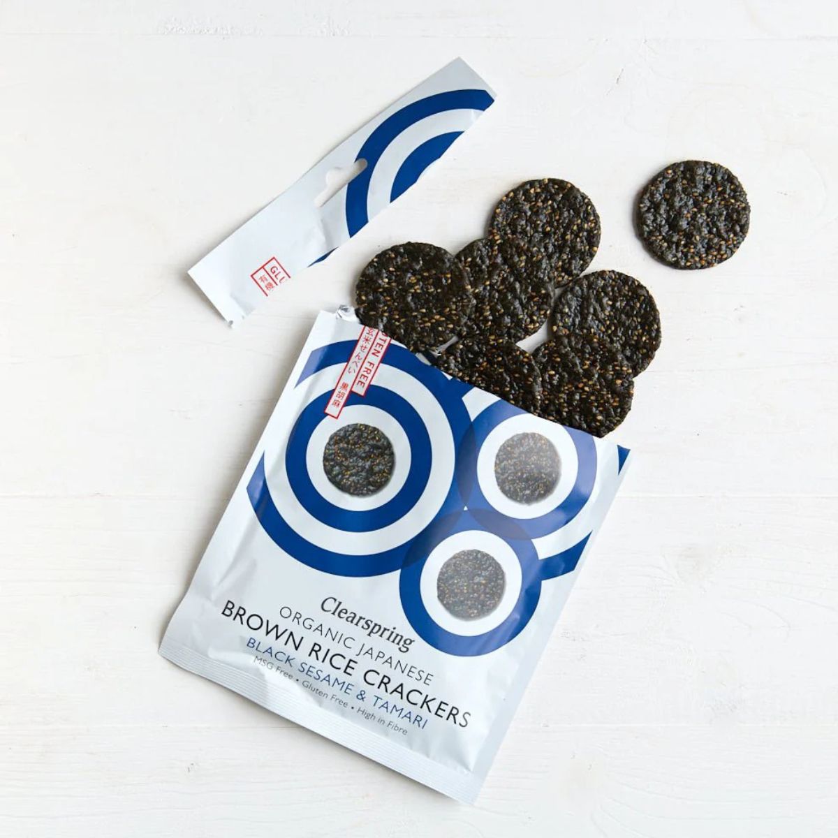 Clearspring Organic Brown Rice and Black Sesame Crackers 40 g