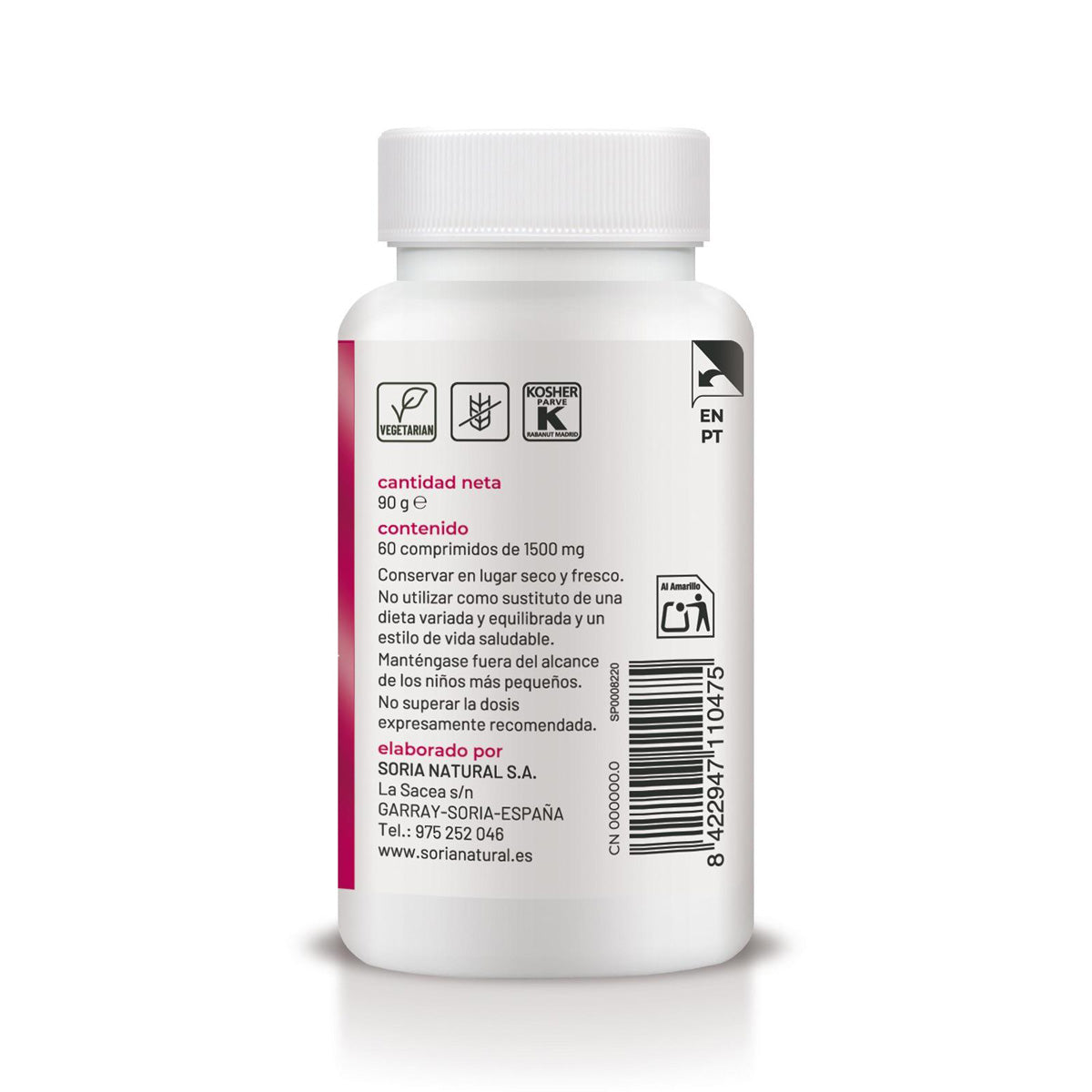 Vitamina D3+MG a rilascio prolungato, Soria Natural, 60 compresse