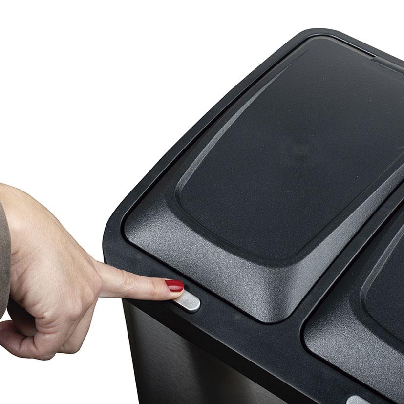 Habitex 32 L 3-compartment eco-friendly pedal bin (refurbished)
