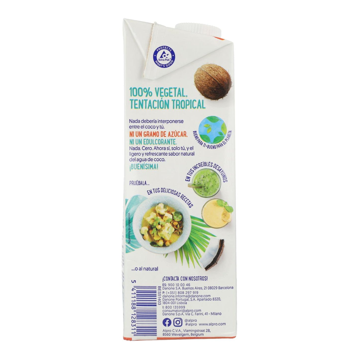 Sockerfri kokosdryck Alpro 1 liter