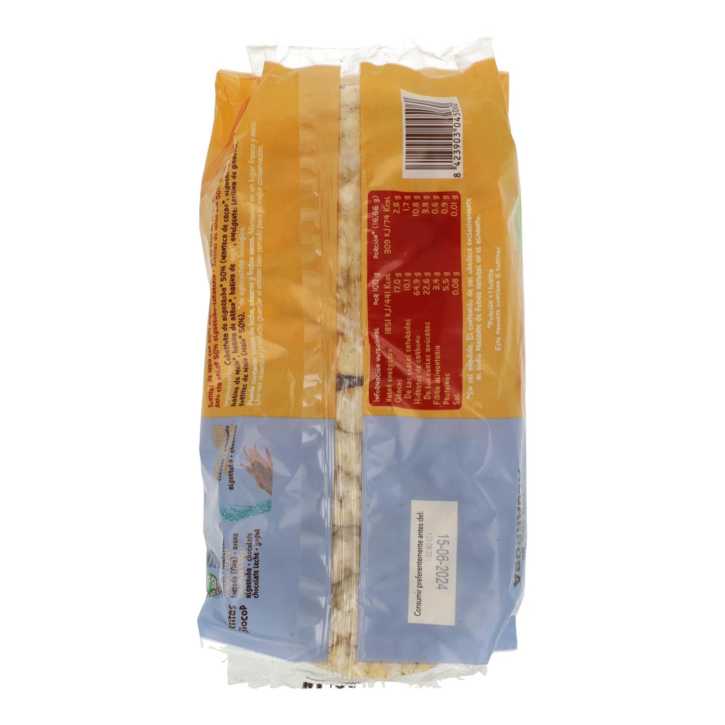 Tortitas Maiz Algarroba Biocop 100 g