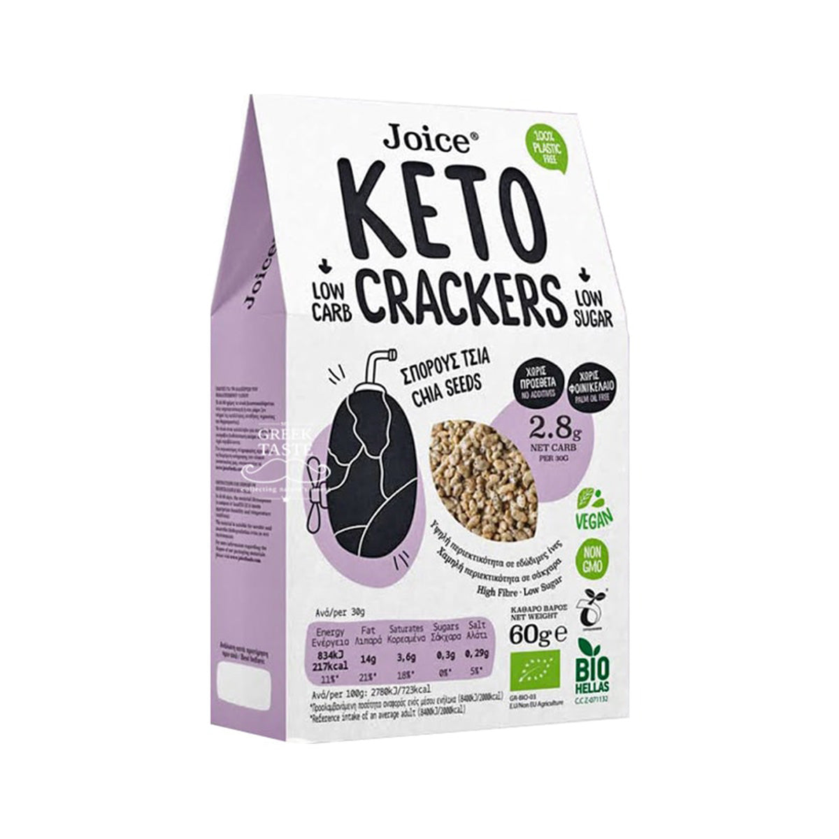 Keto-Cracker mit Chiasamen von Joice Foods 60 g