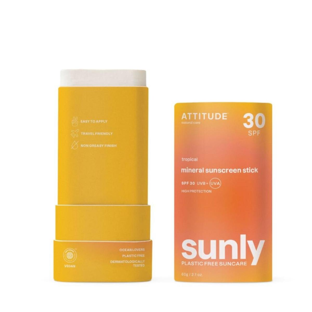 Attitude Tropical Sunscreen Stick SPF 30 60g