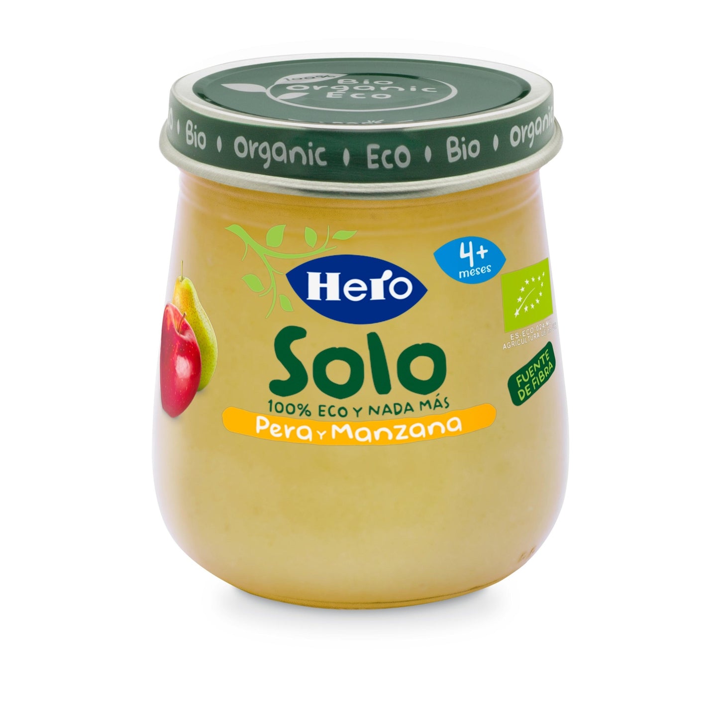 Glas Birne und Apfel Eco 120 g Hero Solo