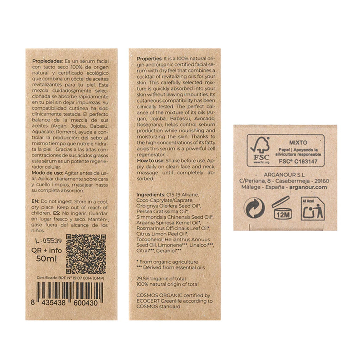 Serum 12 för fet hud Arganour 50 ml