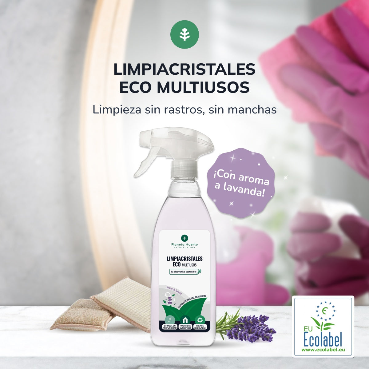 Eco Planeta Huerto 750ml Glas- und Mehrzweckreiniger