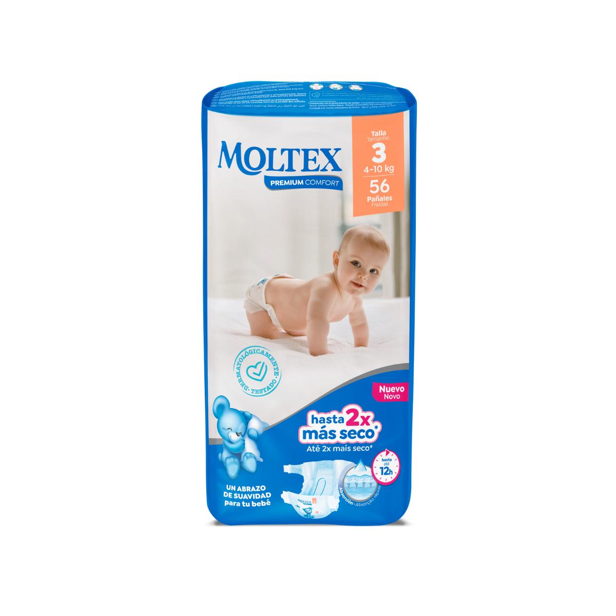 Moltex Premium Comfort Nappies Size 3 (4-10 kg) 56 pcs