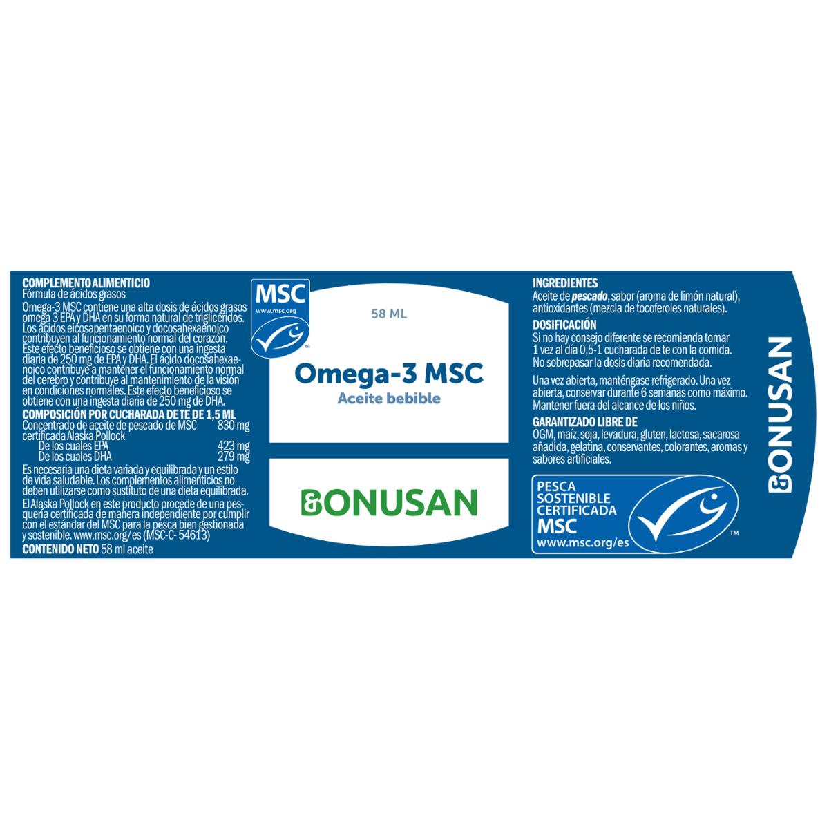 Omega-3 MSC Olio bevibile Bonusan 58 ml