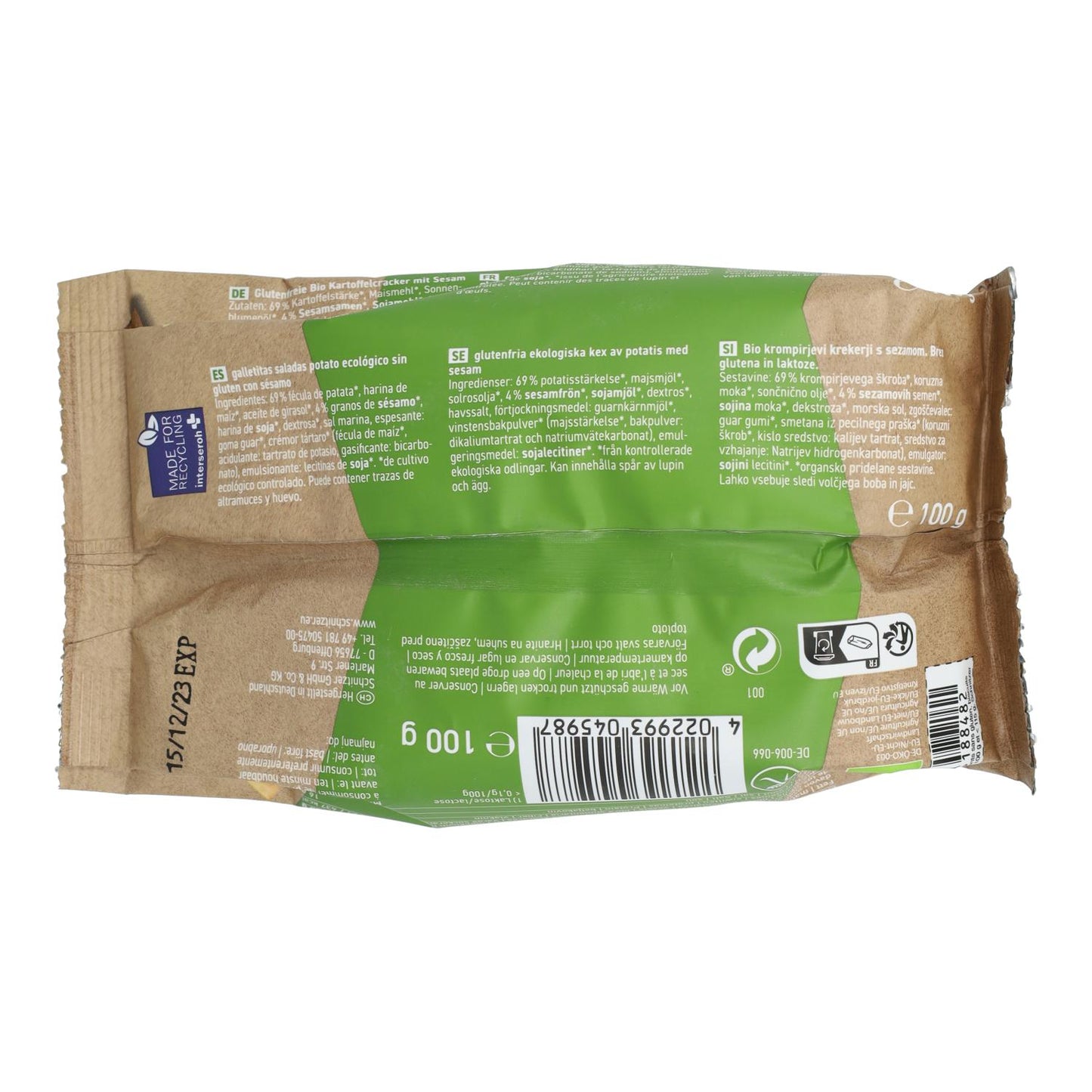 Paluszki grissini sezamowe bezglutenowe Schnitzer 100 g