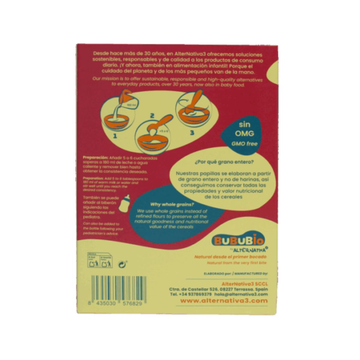 Glutenfreier Hirse-Quinoa-Brei BIO BUBUBIO 200 g