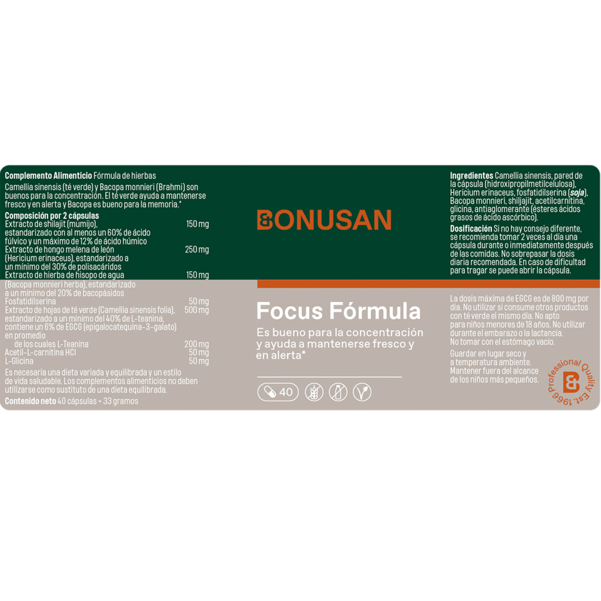 Focus Formula Bonusan 40 capsules