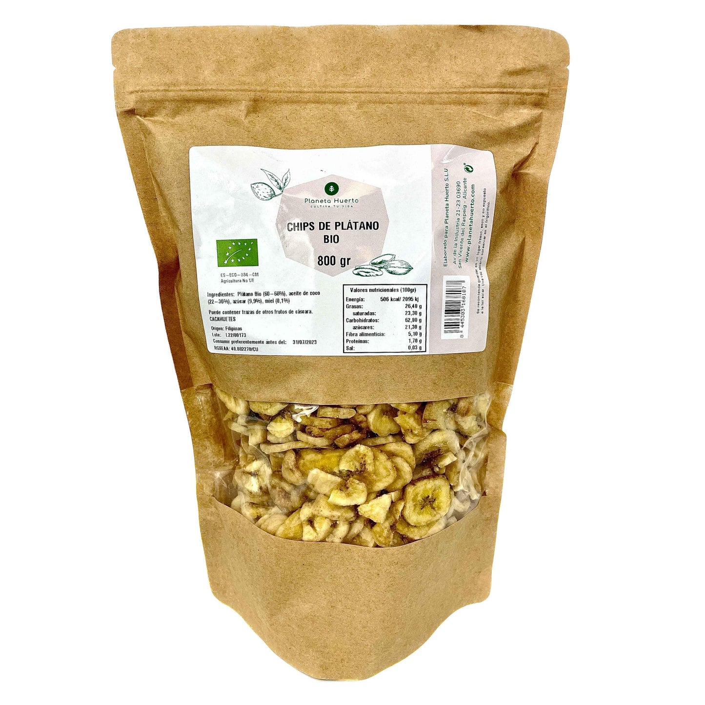 Chipsy bananowe ECO Planeta Huerto 800 g