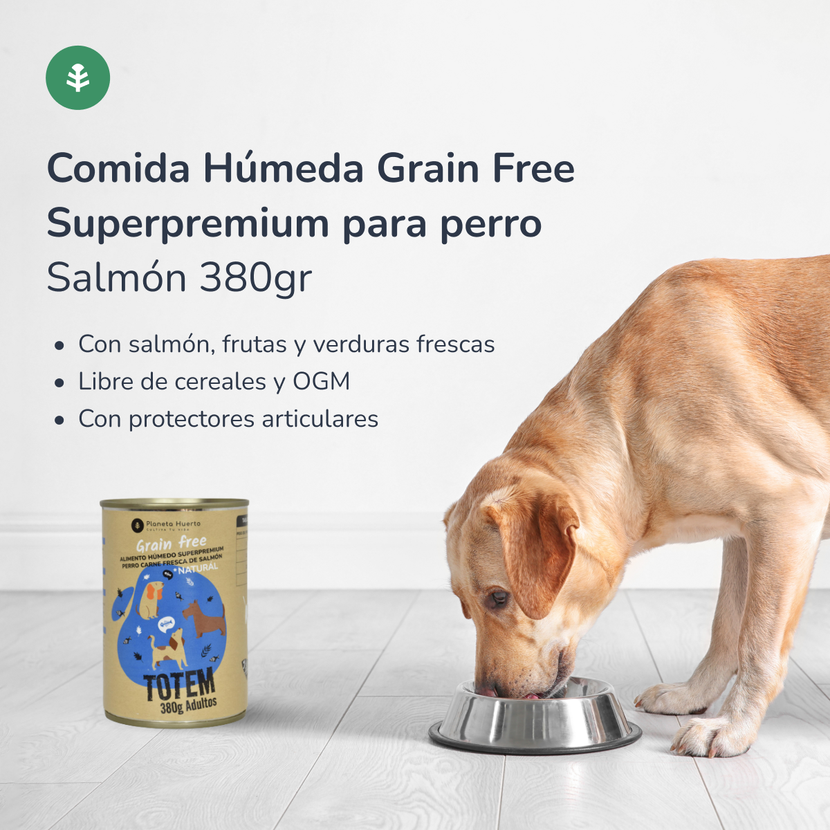 Pack 12 x Grain Free Superpremium Wet Dog Food Salmon 380 g Planeta Huerto
