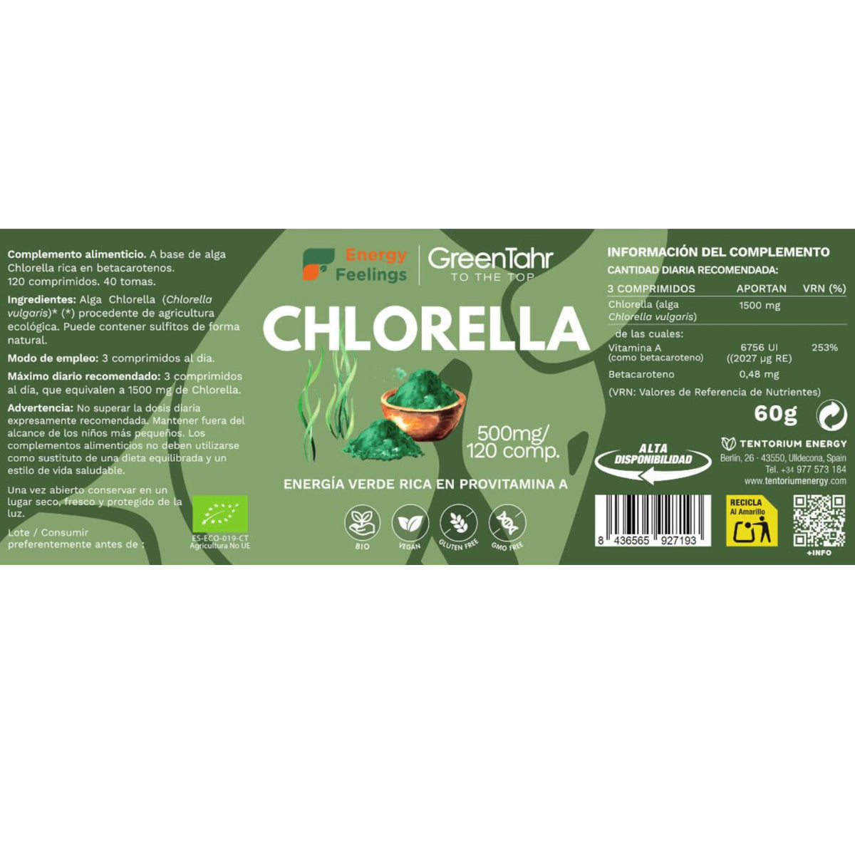 Chlorella ECO Energy Feelings 120 tablets
