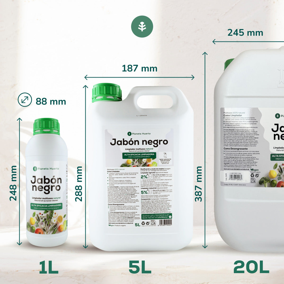 Kaliumseife Negro Planeta Huerto 1 l