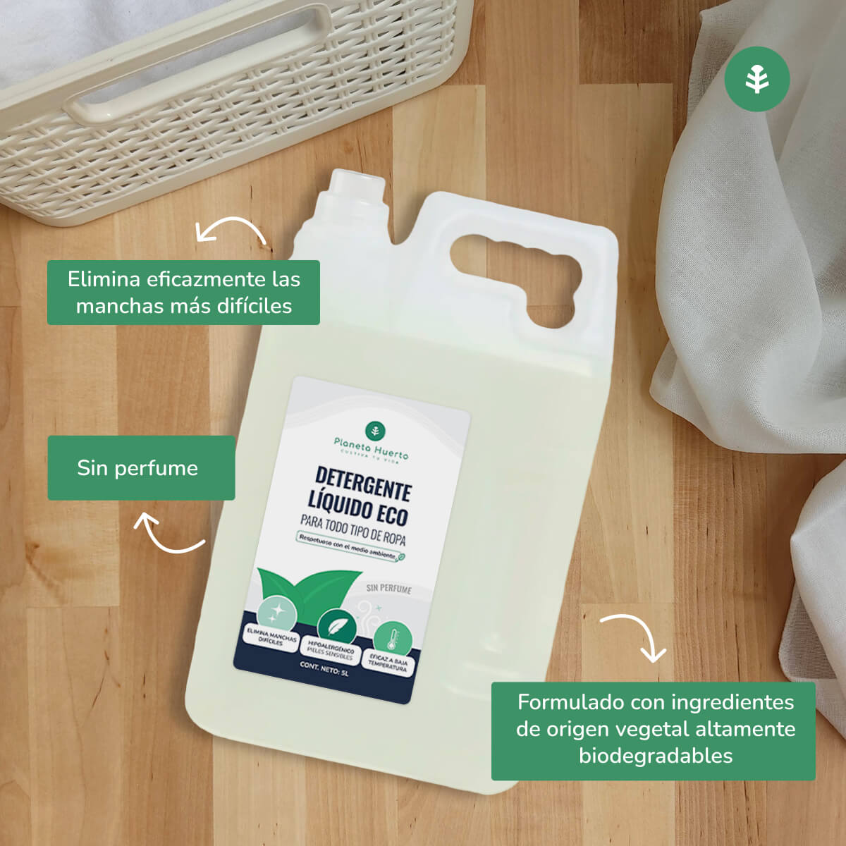 Flytande tvättmedel ECO ECO oparfymerat Planet Garden 5 liter