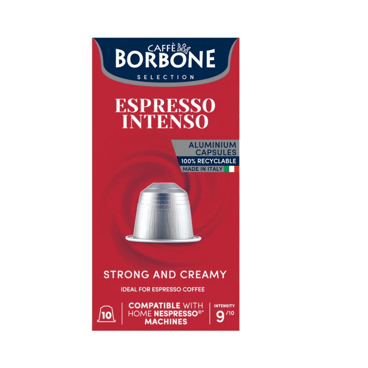 Kaffekapslar Espresso Intenso kompatibla med Nespresso Borbone 10 kapslar 50 g