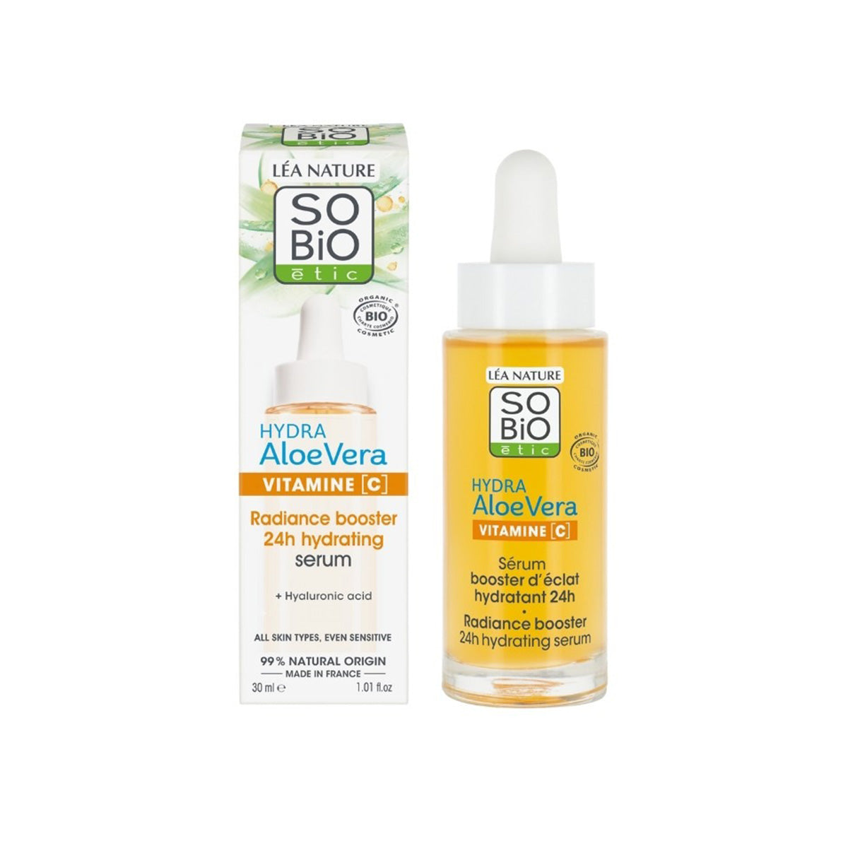 Serum do twarzy rozświetlające i nawilżające Sobio 30 ml