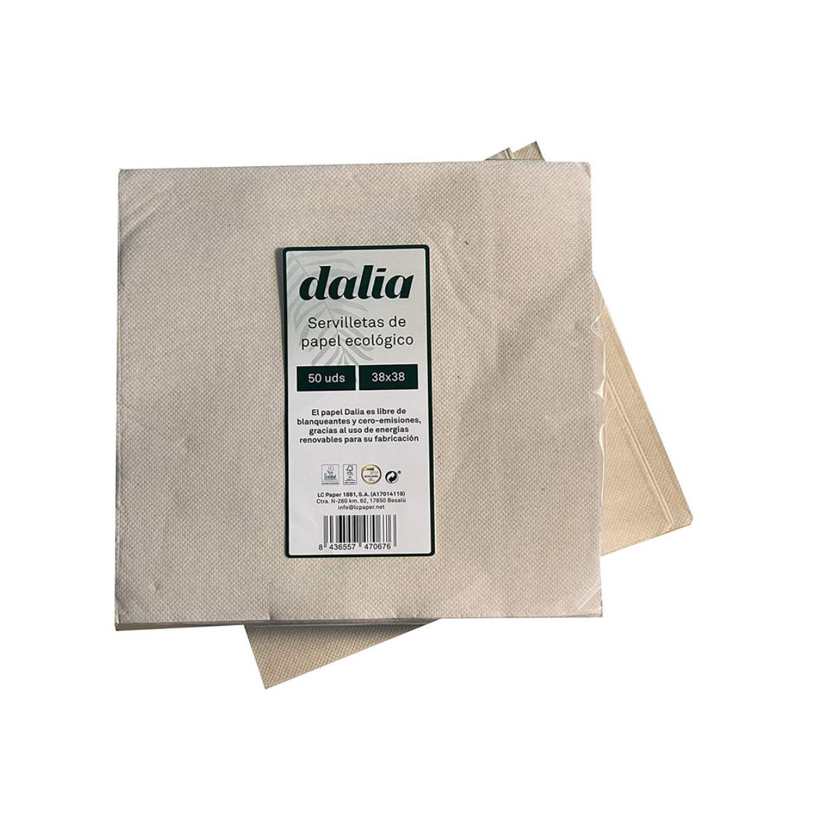 Pack of 50 Dalia Unbleached Organic Napkins