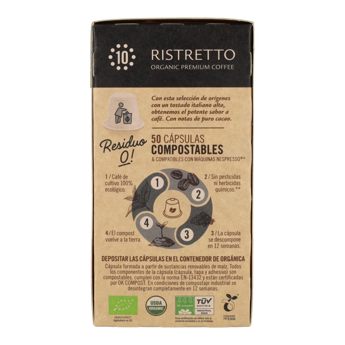 Composteerbare capsules Ristretto Nespresso 50 capsules