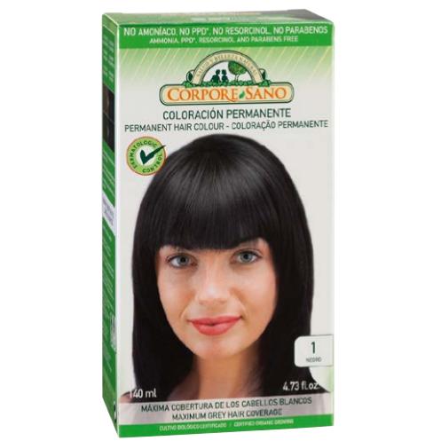 Corpore Sano Permanent Hair Dye No. 1 Black 140 ml