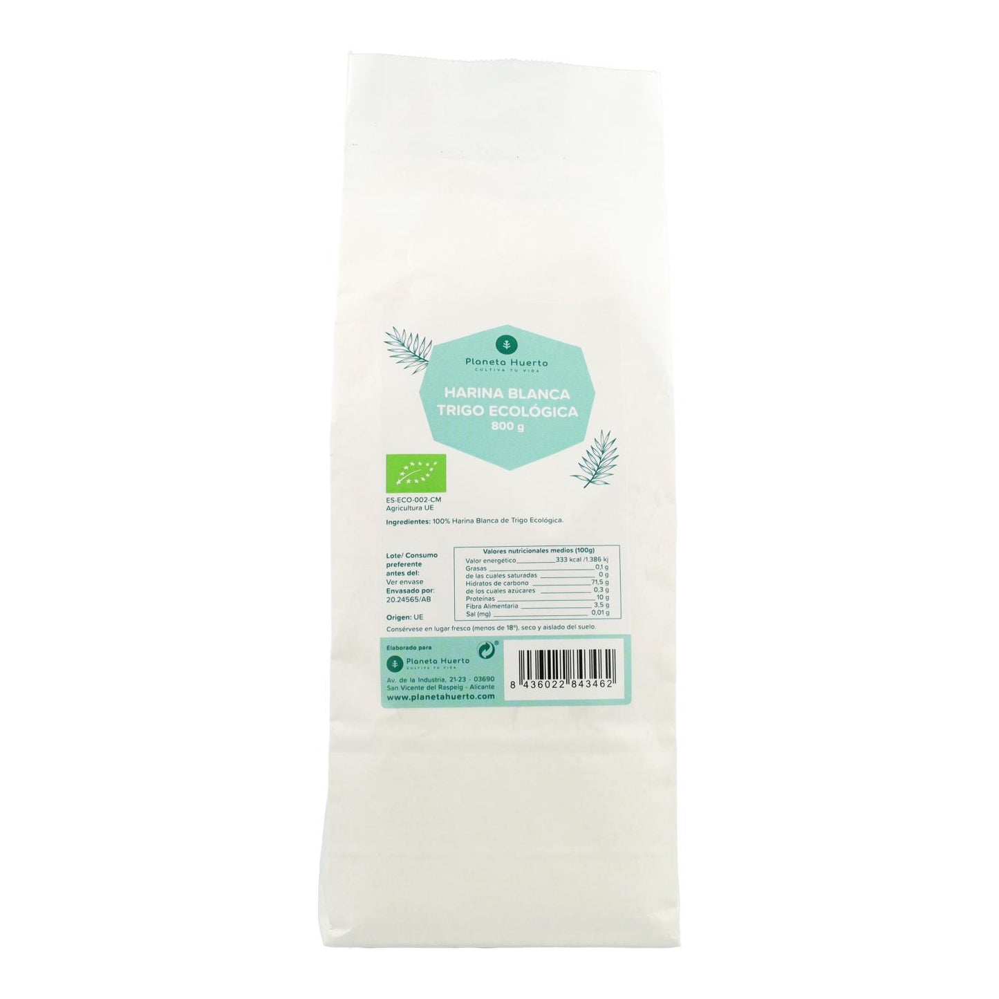 Farine de blé blanc Eco Planeta Huerto 800 g