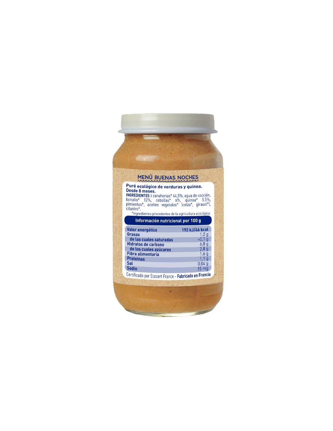 Vasetto Menu Tradizione Verdure e Quinoa Babybio 200 g