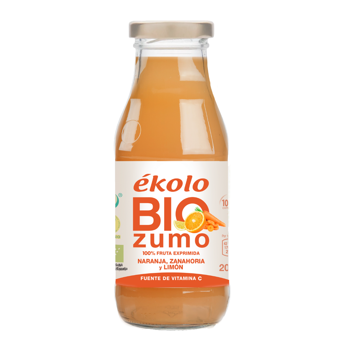 Bio-Orangensaft mit Karotten Ékolo 200 ml