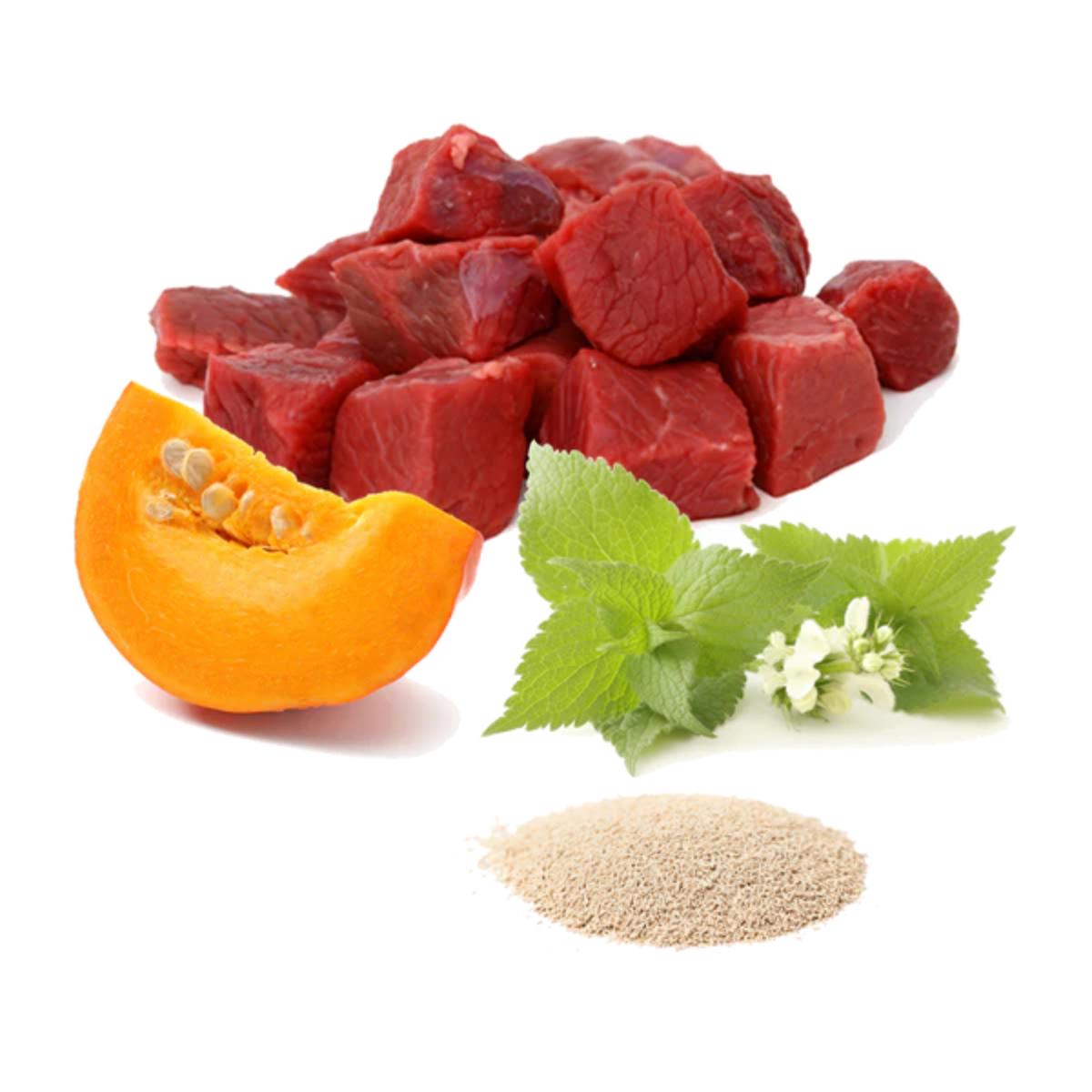 Comida húmeda Barf gatos Bigotes felices (Vacuno) BIO Puromenu 100 g