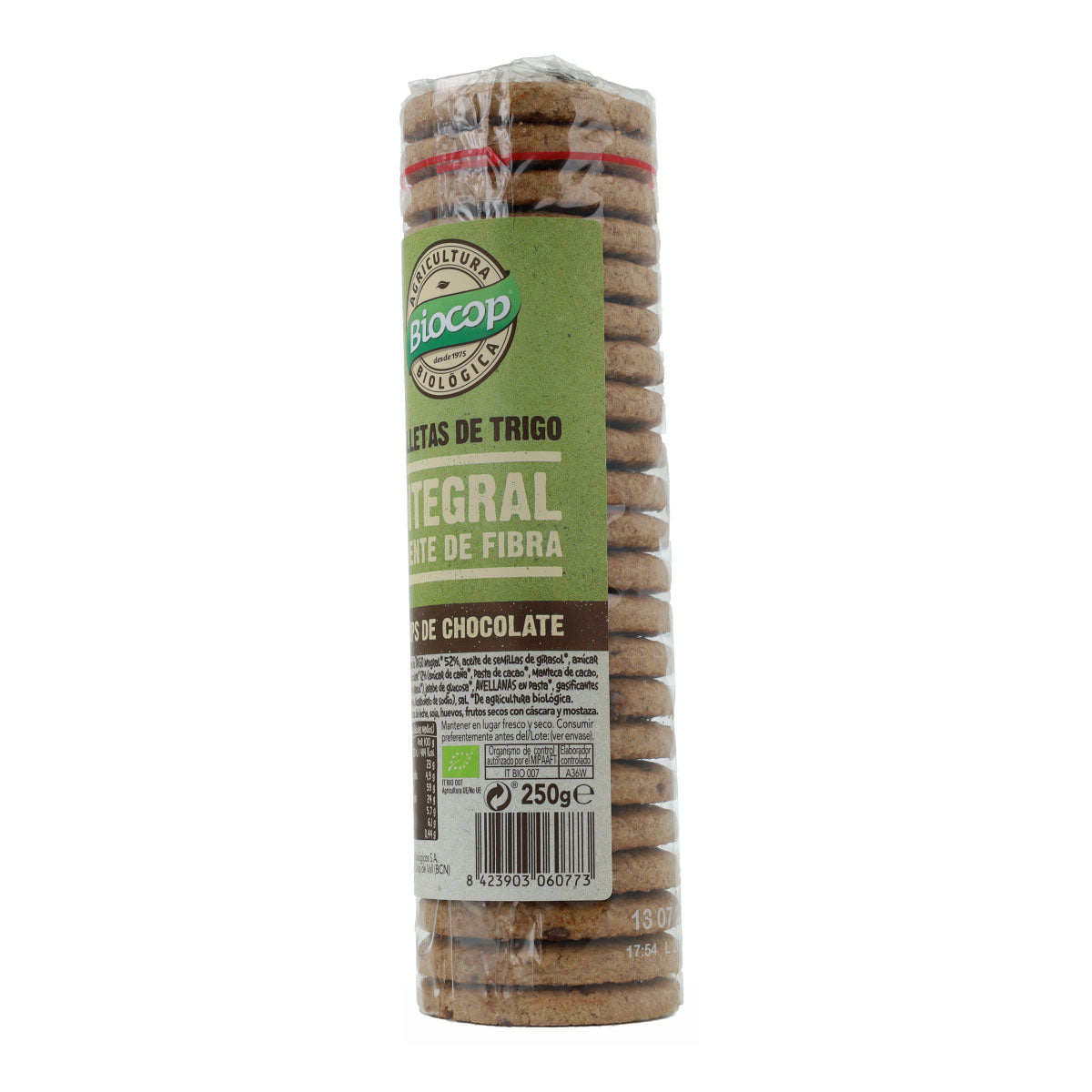Biocop Wholemeal Biscuits with Chocolate Chips 250 g