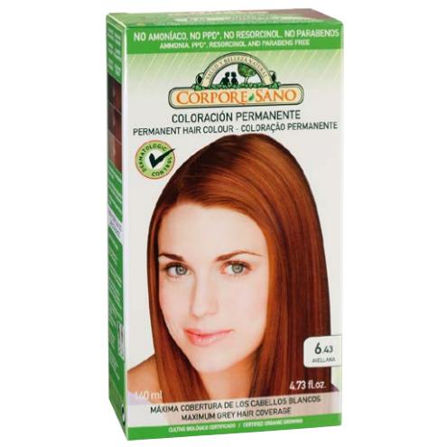Trwała farba do włosów nr 6.43 orzechowa Corpore Sano 140 ml