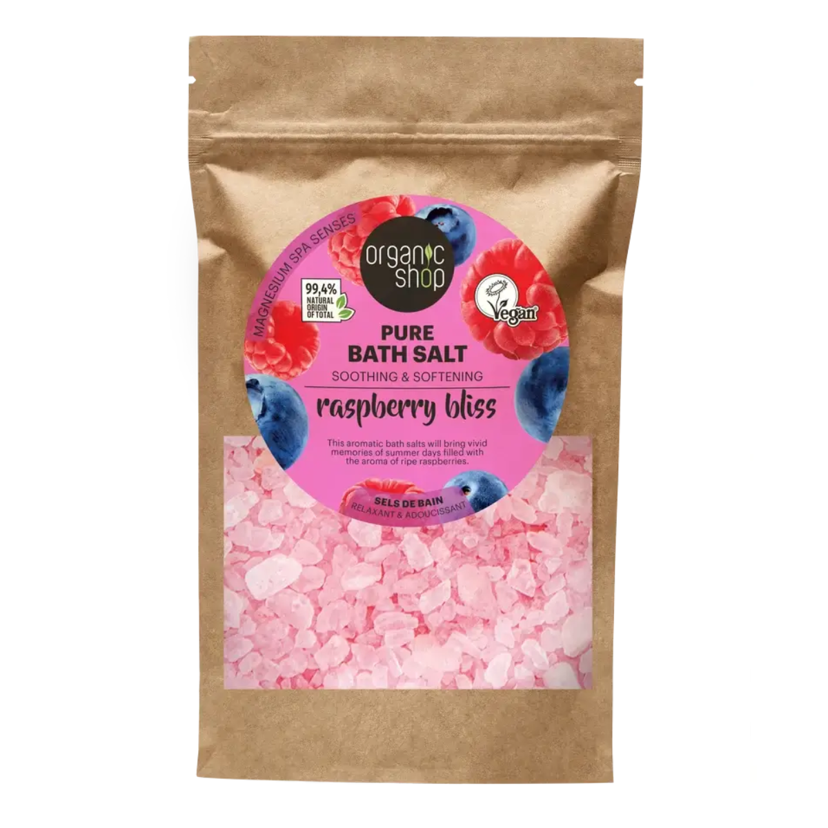 Sali da bagno puri raspberry bliss Organic Shop 500 g