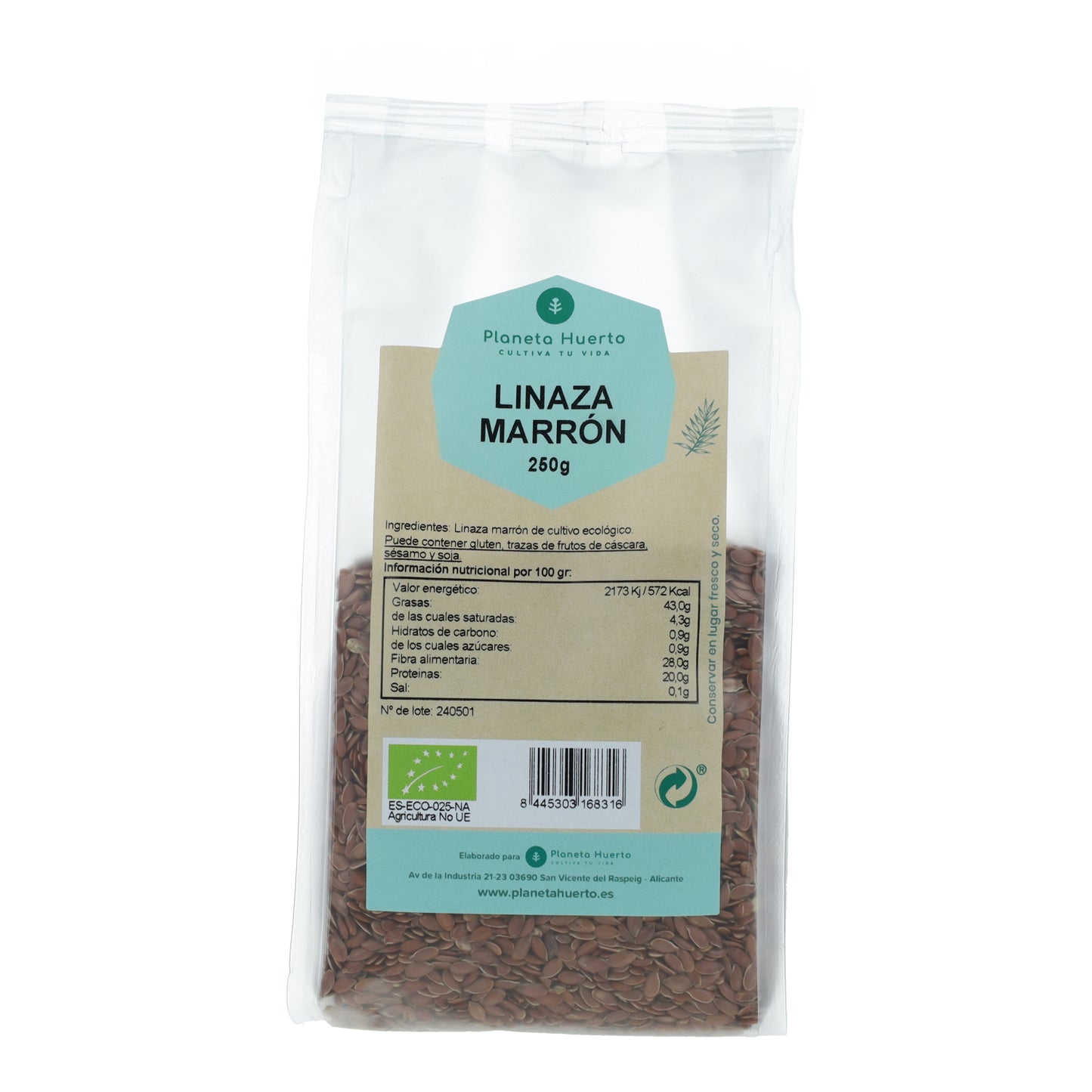 Bruna linfrön ECO Planeta Huerto 250 g