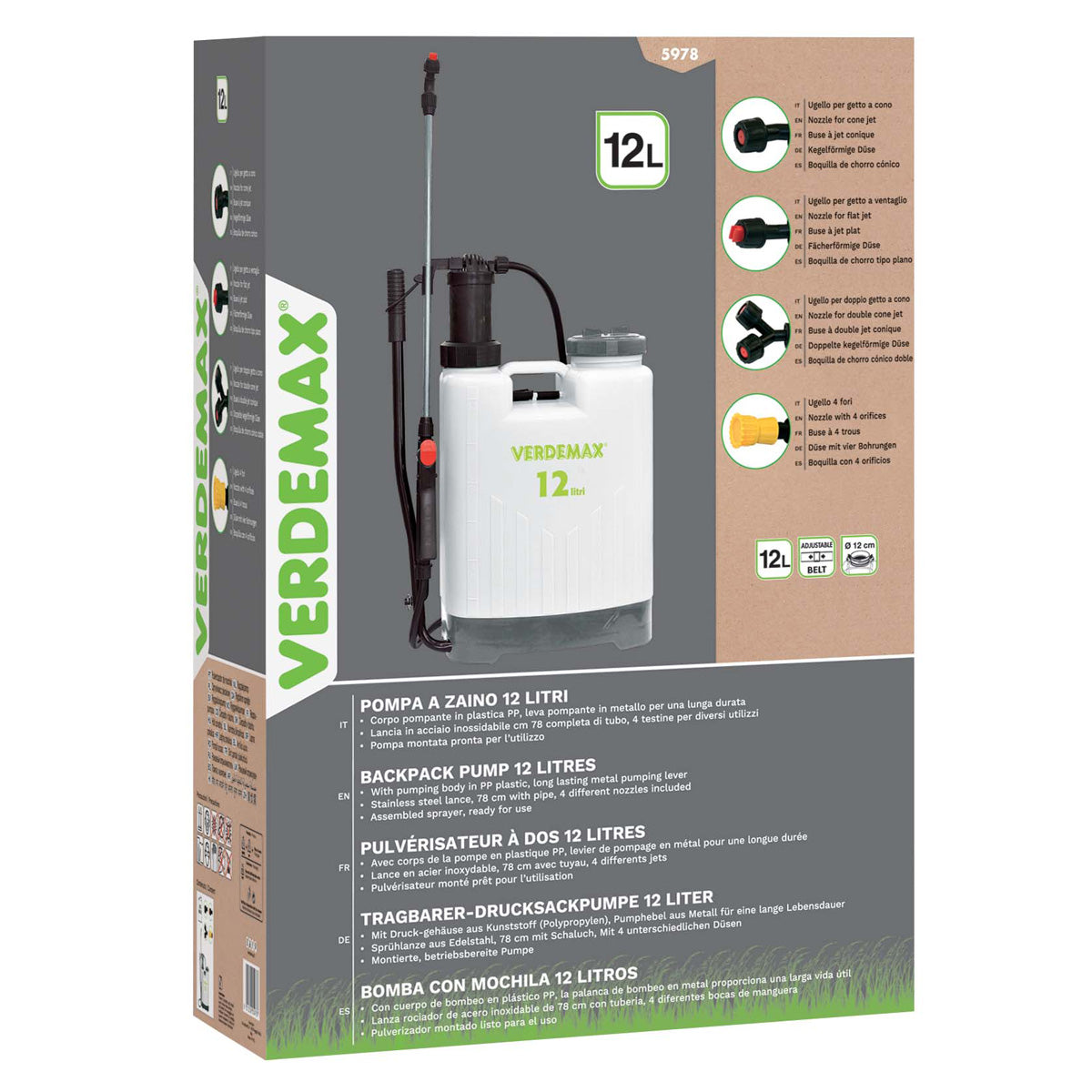 Professionele rugspuit 12 l Verdemax