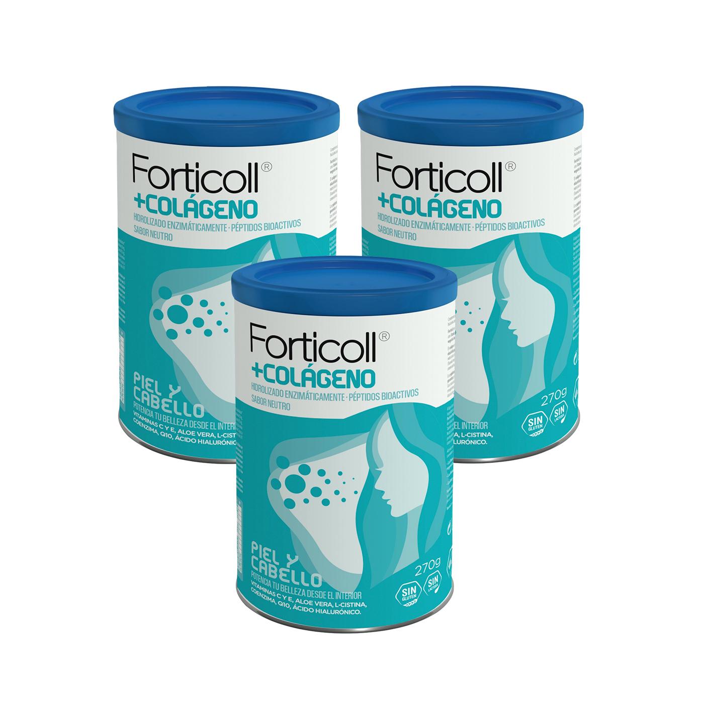 3er-Pack Forticoll Kollagen für Haut und Haar 270 g