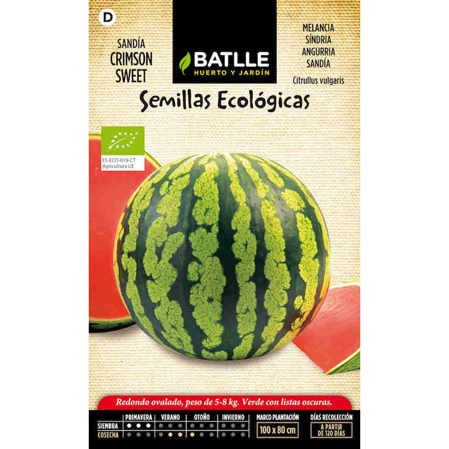 Ekologiska frön av Crimson Sweet-vattenmelon Batlle