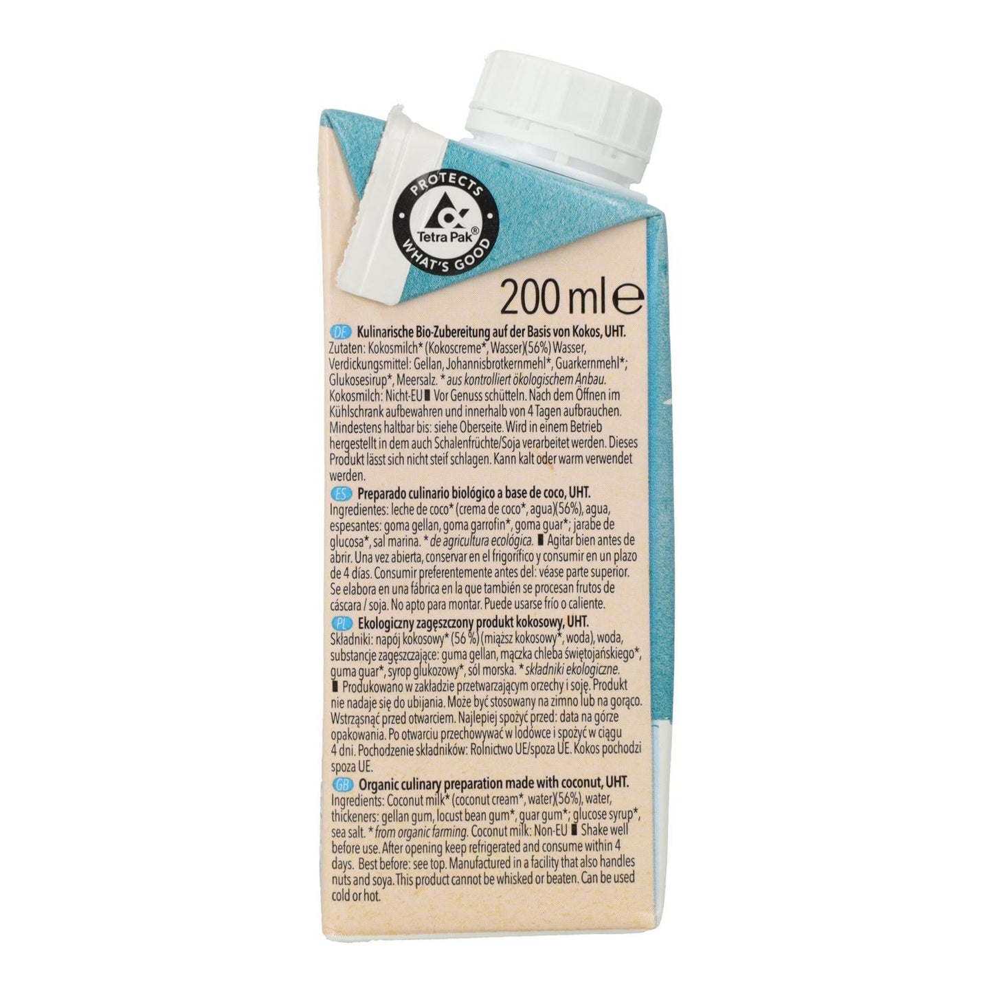 Crema da cucina a base di cocco Natumi, 200 ml