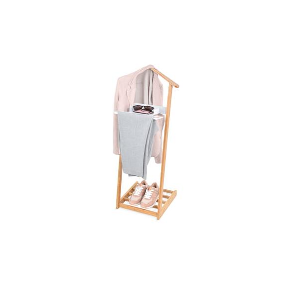 BAMBÚ coat rack with shoe shelf