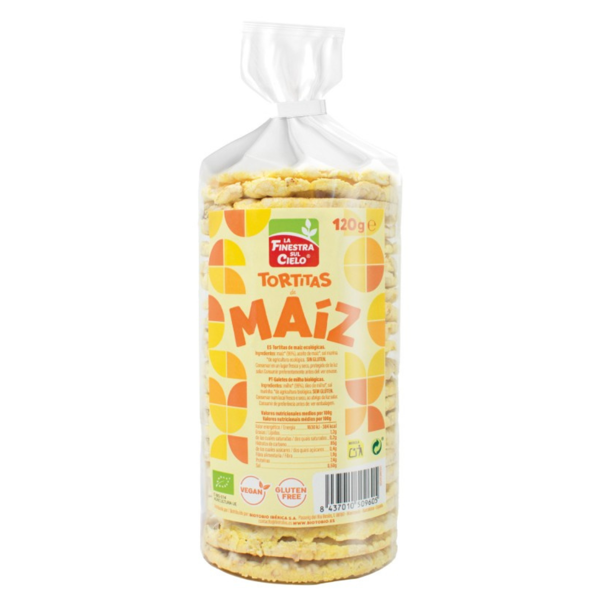 Glutenfreie Mais-Chips mit Salz La Finestra Sul Cielo 120 g