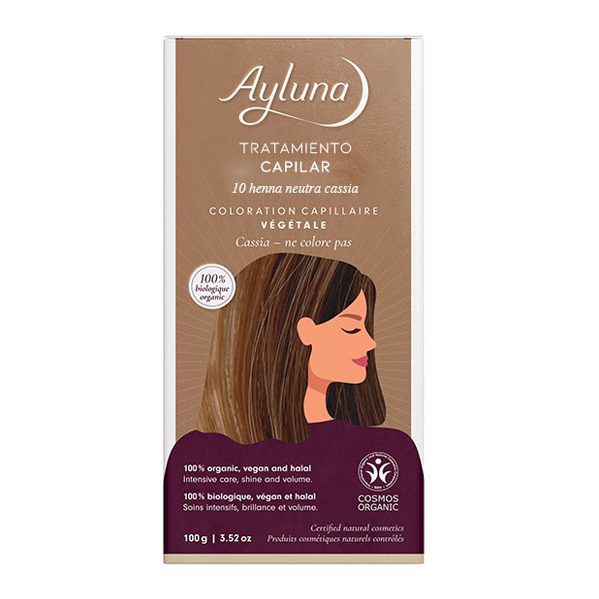 Kuracja do włosów 10 Henna Neutra Cassia Ayluna, AYLUNA, 100 g