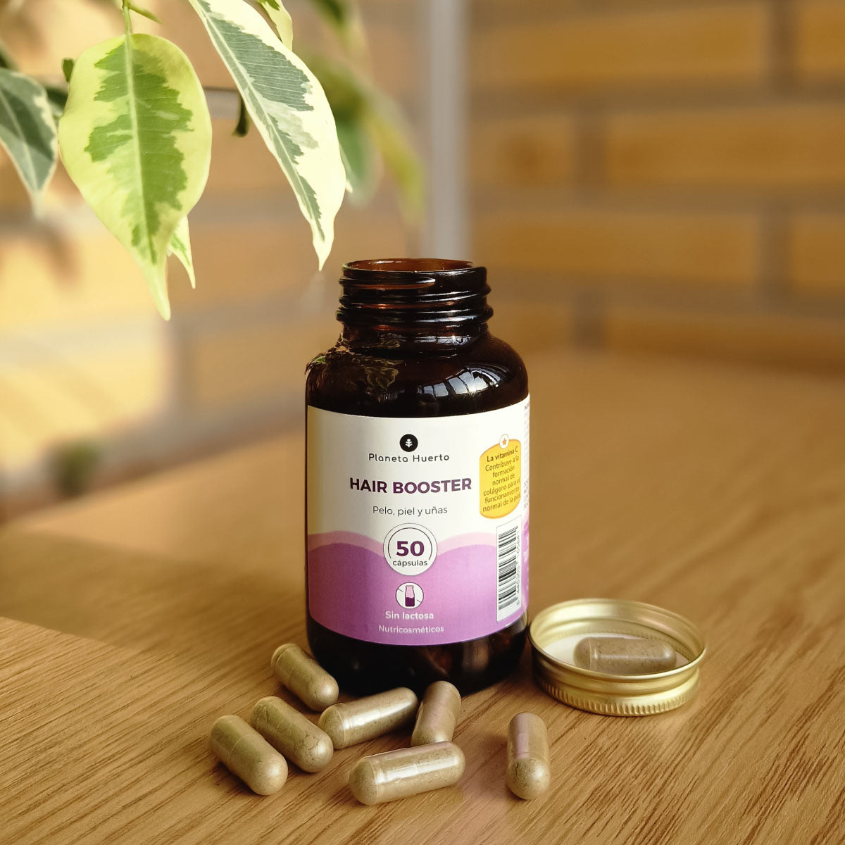 Hair Booster hår, hud och naglar Planeta Huerto 50 kapslar