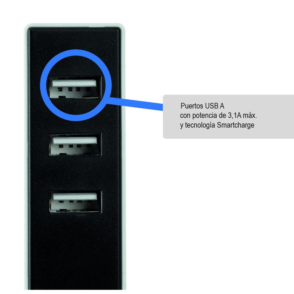 3-fach-USB-Adapter mit Befestigung Simon