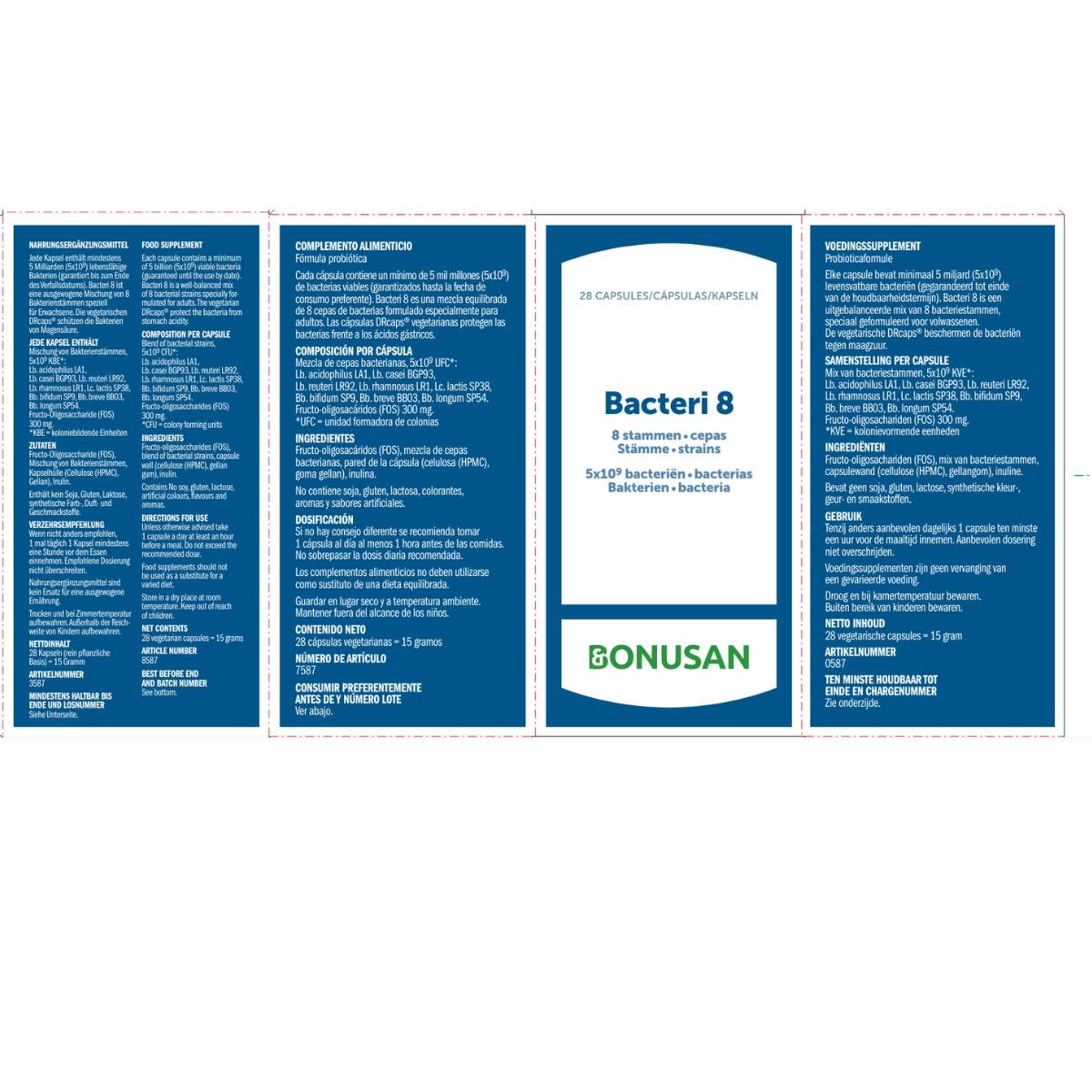 Bacteri 8 capsule Bonusan 28 capsule gastroresistenti