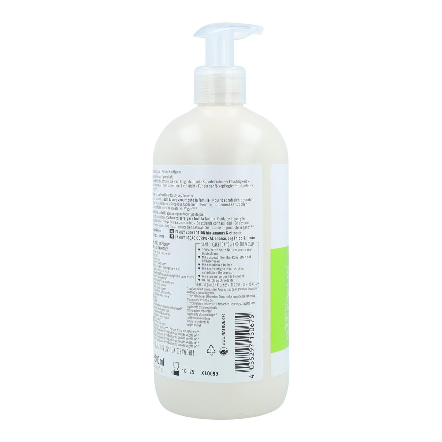 Körperlotion Ananas und Zitrone Sante 500 ml