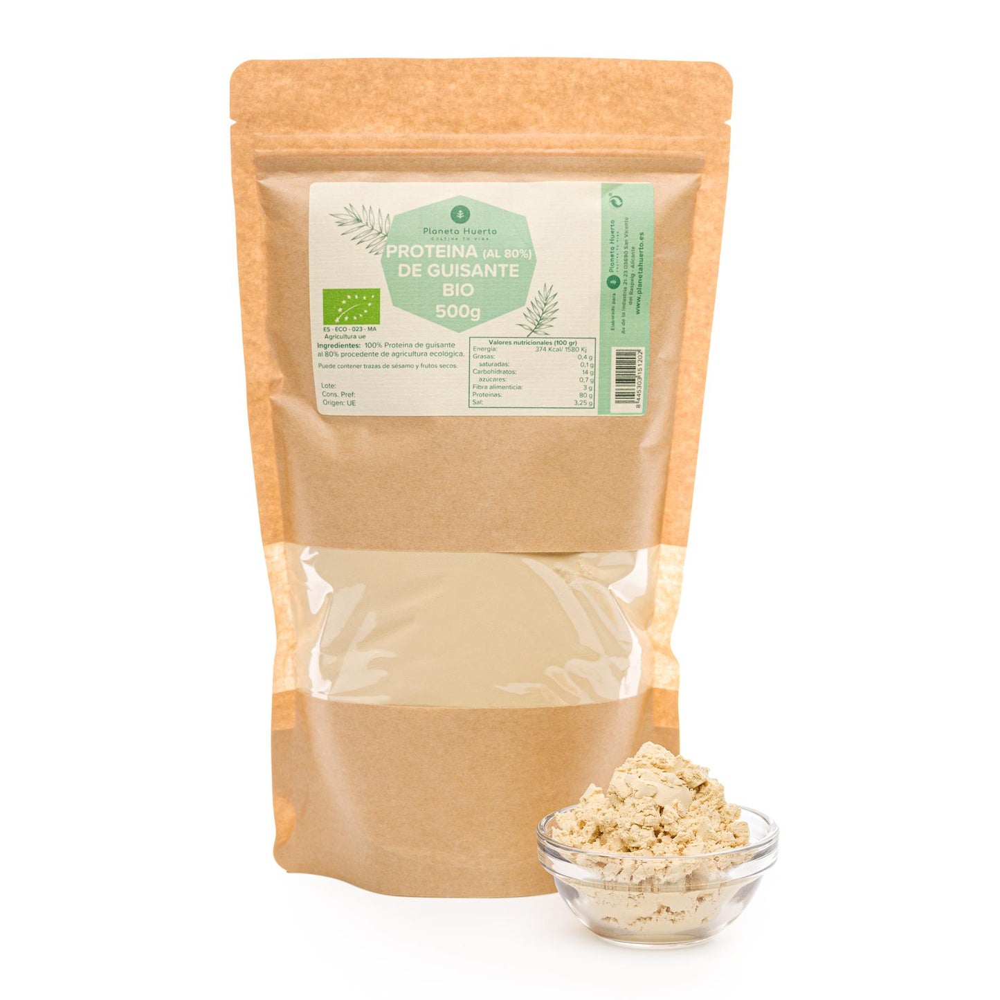 Erbsenprotein 80% ECO Planeta Huerto 500 g