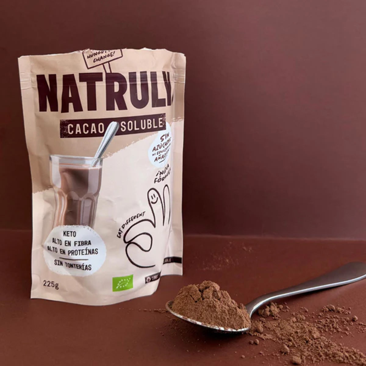 Kakao rozpuszczalne BIO o wysokiej zawartości białka Natruly 225 g