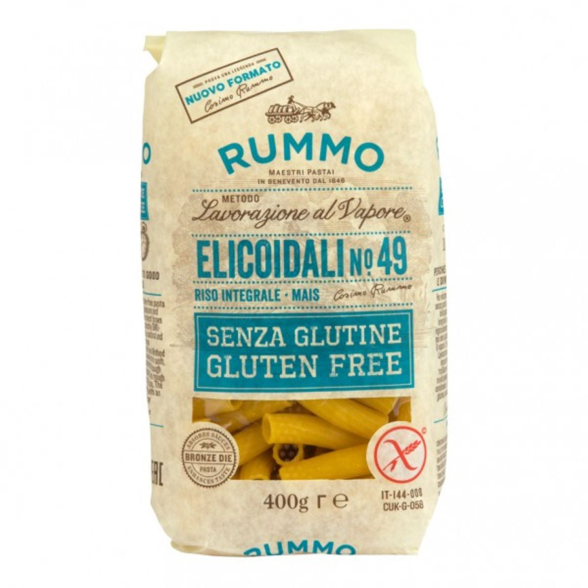 Gluten-free Elicoidali pasta no. 49 Rummo 400g