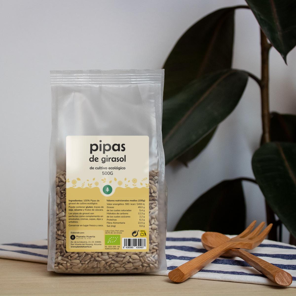 Packung 2x geschälte Sonnenblumenkerne ECO Planeta Huerto 500 g