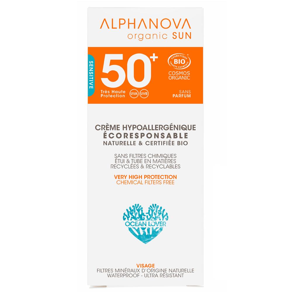 Alphanova Hypoallergenic SPF 50+ Facial Sunscreen 50 ml.