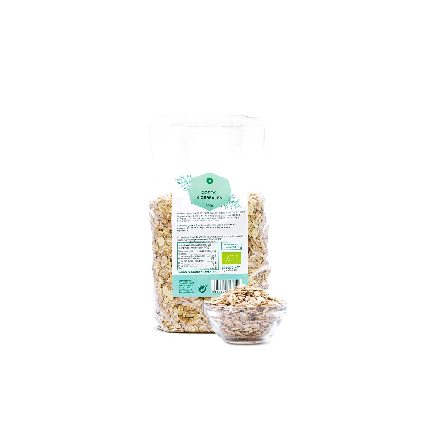 Vlokken 4 granen ECO Planeta Huerto 500 g